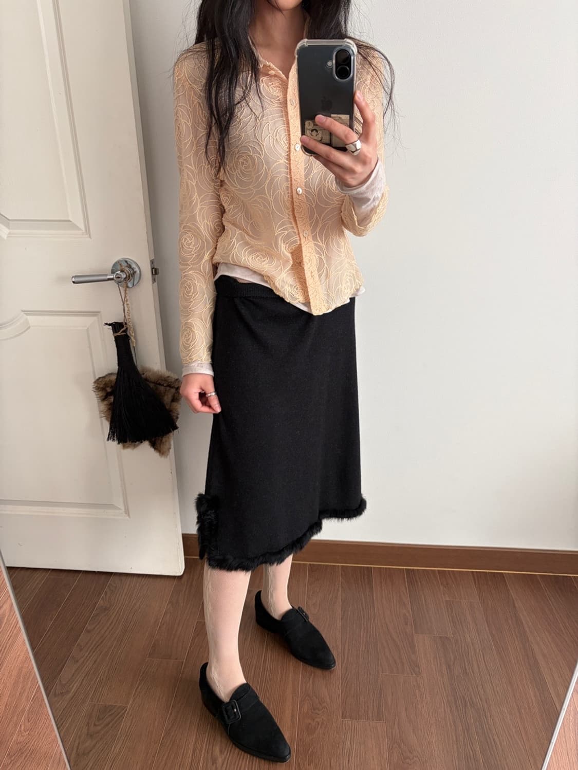 rose stitch sheer blouse 상품이미지3