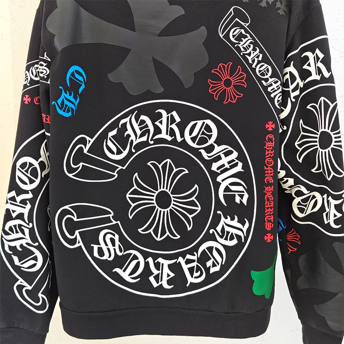 [L] 크롬하츠 스텐실 후드티 B1213C123 상품이미지6