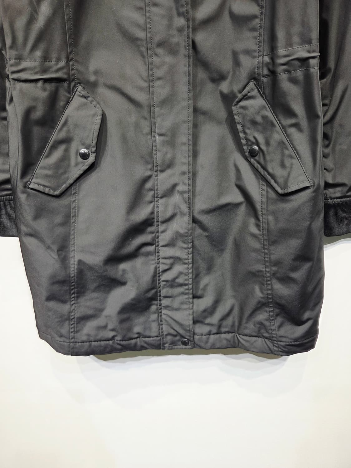 CK 캘빈클라인 블랙 후드 롱 패딩_S 상품이미지4