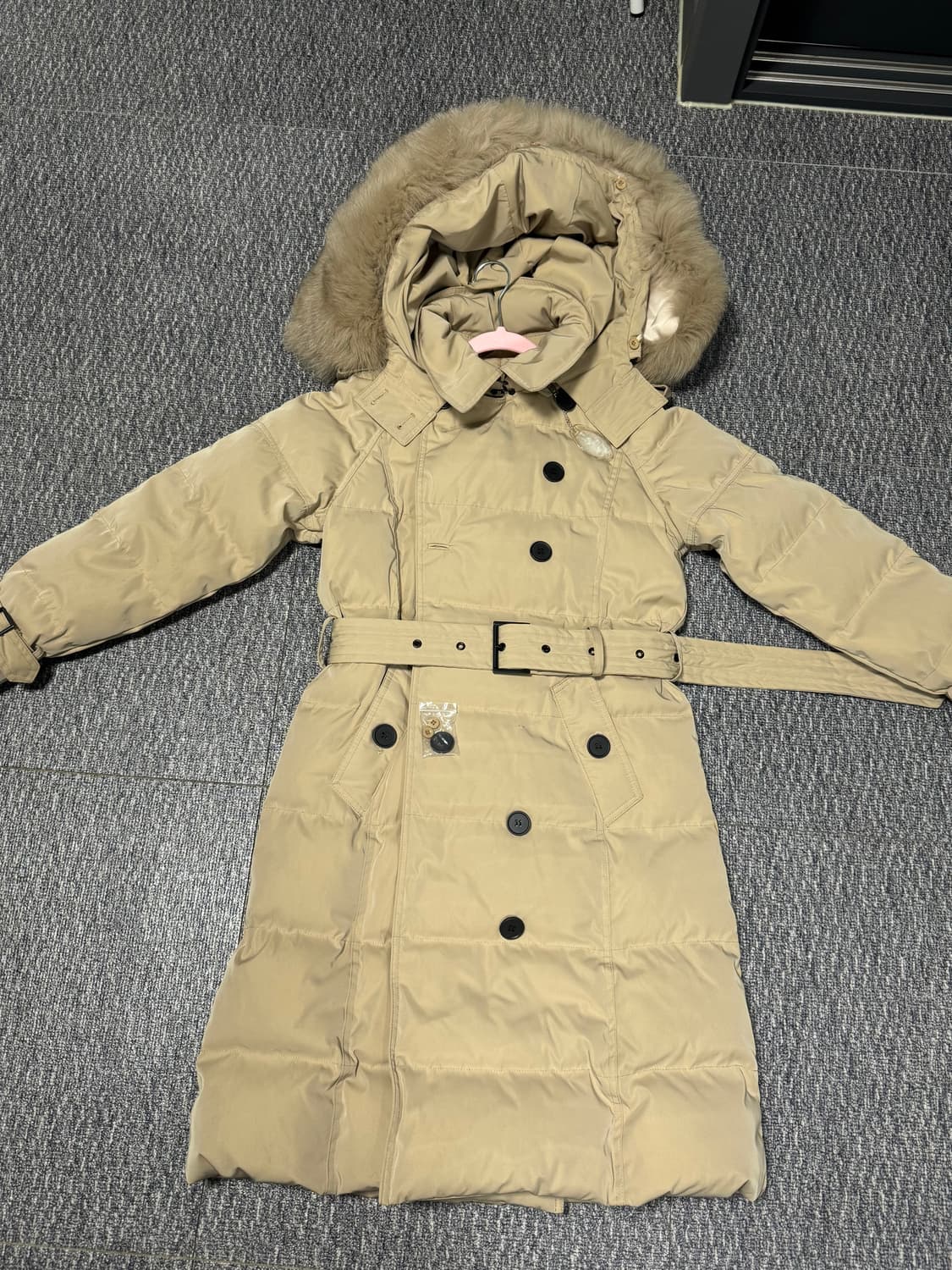 새상품 원가 35만원‼️천연 폭스 덕다운 폭스퍼패딩 벨트패딩 롱패딩 여성 상품이미지8