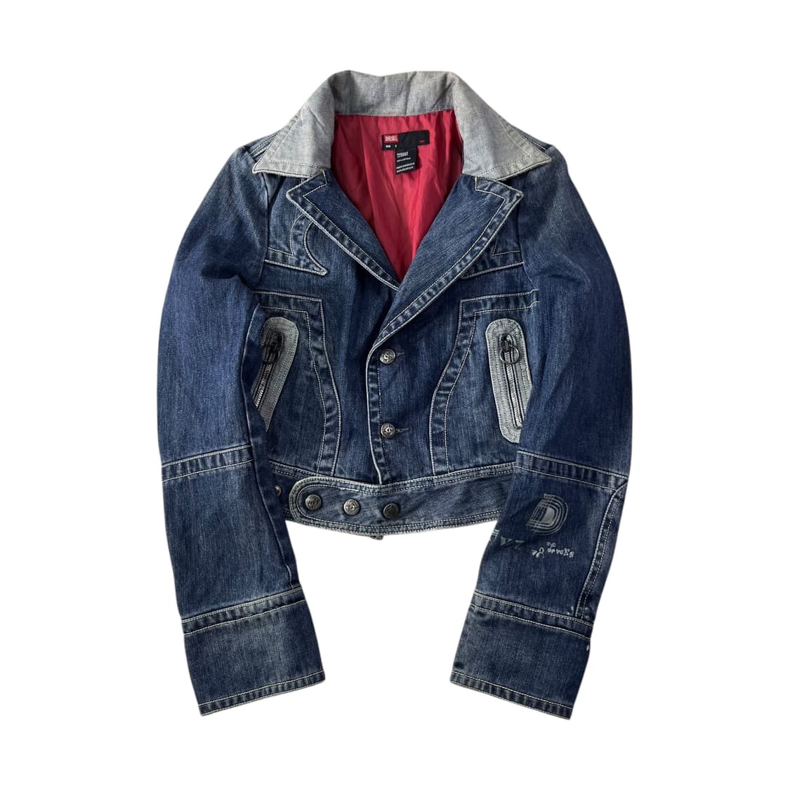 W 90 디젤 웨스턴 스타일 y2k 데님 자켓 상품이미지1
