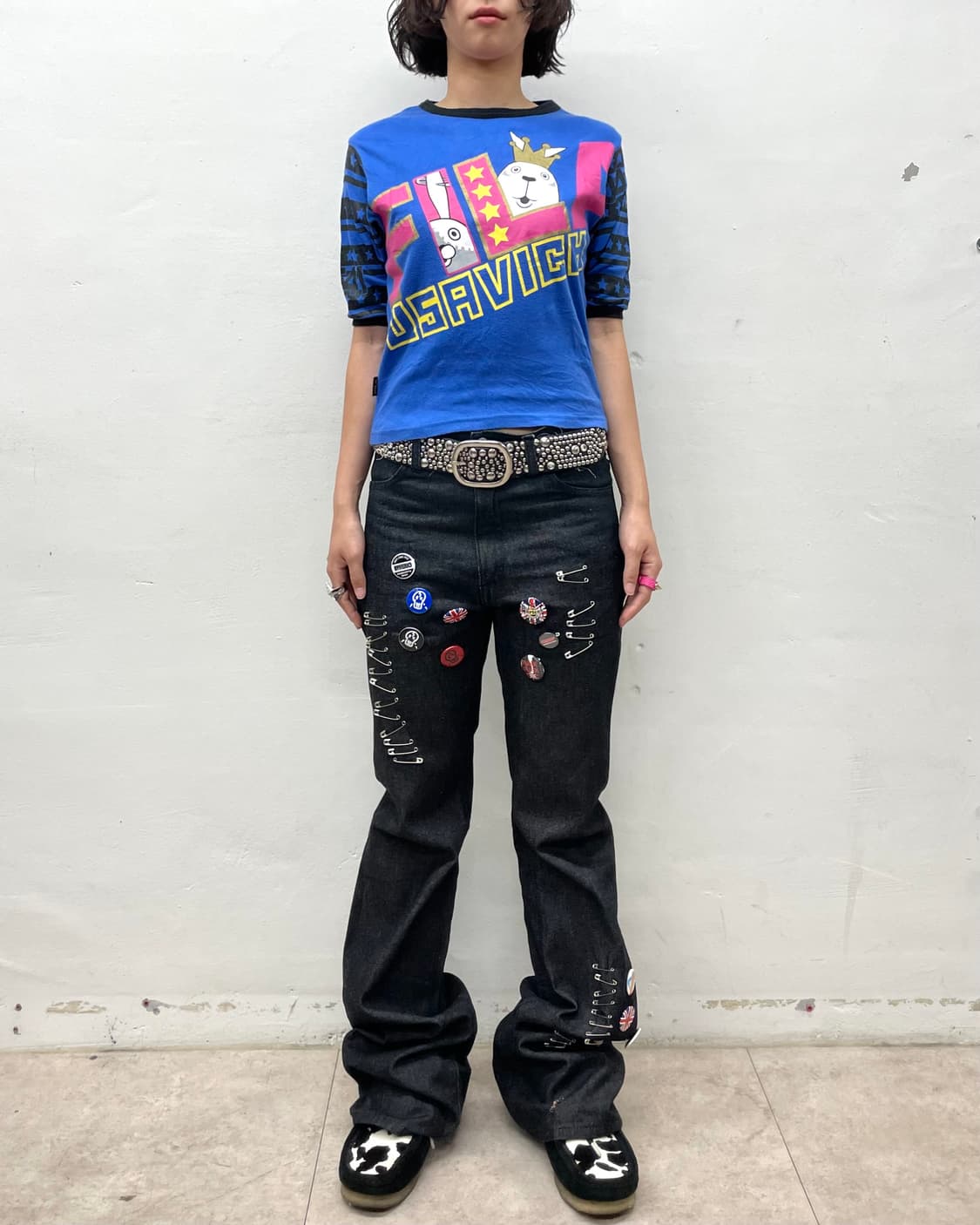 usavish rabbit star blue t-shirt 상품이미지5