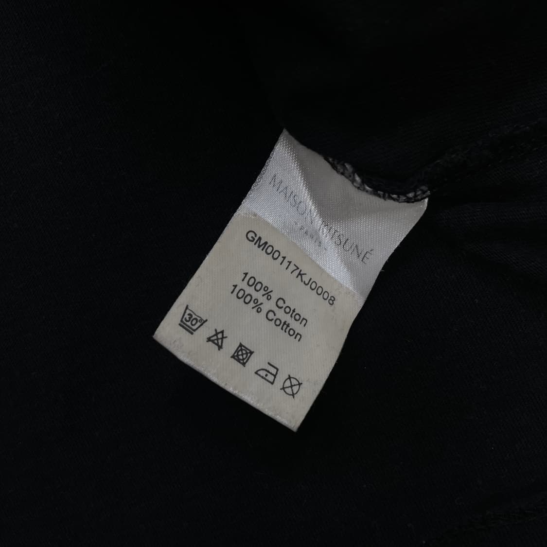 메종키츠네 폭스 자수 로고 반팔티 블랙 상품이미지4