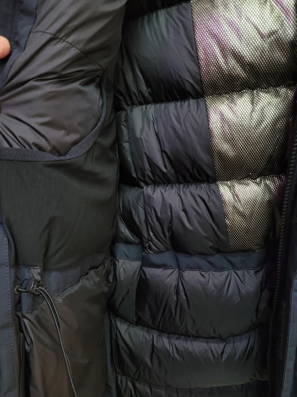 NEPA 미착용 네파 네이비 퍼 후드 구스 다운 패딩 (후드 탈부착) 상품이미지5