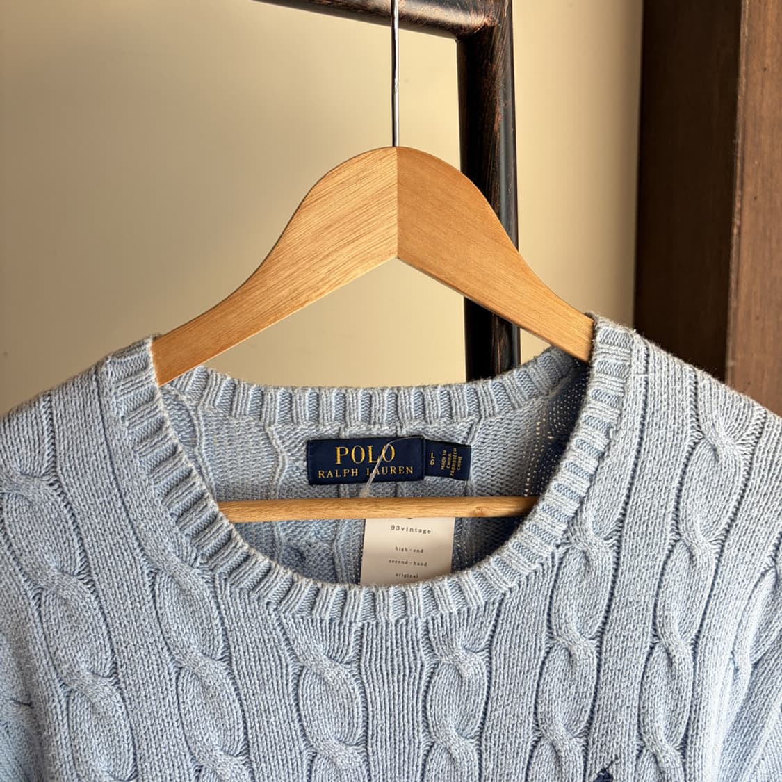 16597 - 폴로 랄프로렌 스카이블루 케이블 니트 상품이미지4