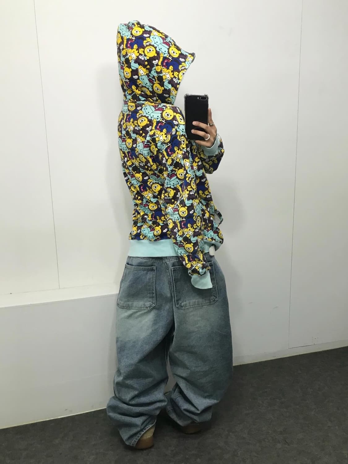 베이비마일로 풀패턴 민트 투웨이 후드집업 상품이미지5