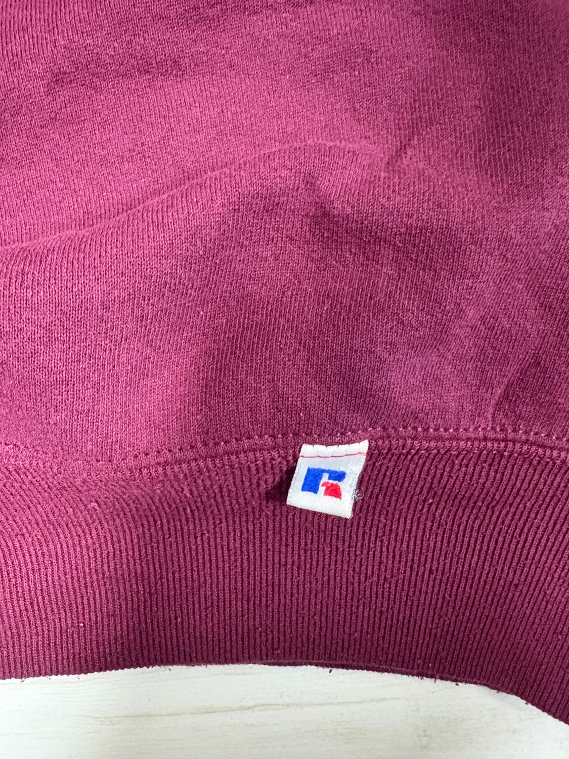 90s russell usa 러셀 plain sweat 버건디 2xl 상품이미지4