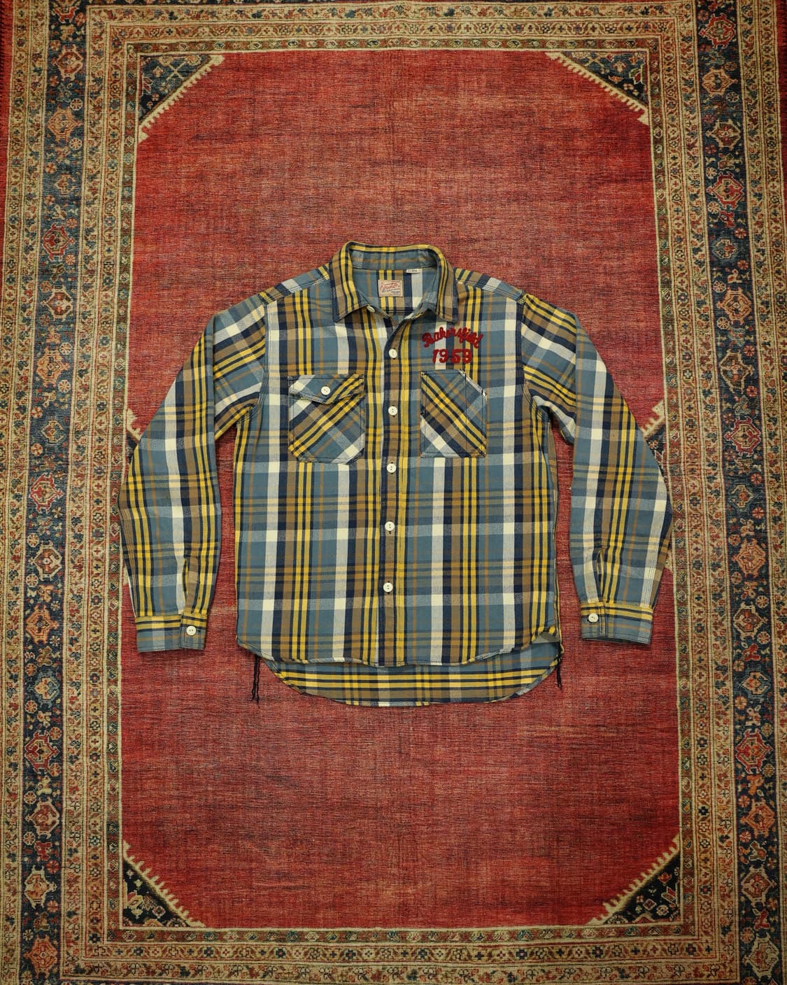 휴스턴 자수 체크 워크셔츠 판매 상품이미지1