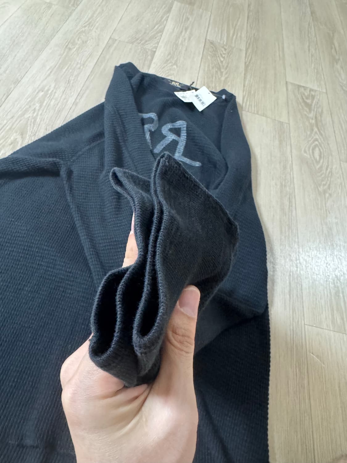 RRL 더블알엘 와플 롱슬리브 블랙 XL 상품이미지5