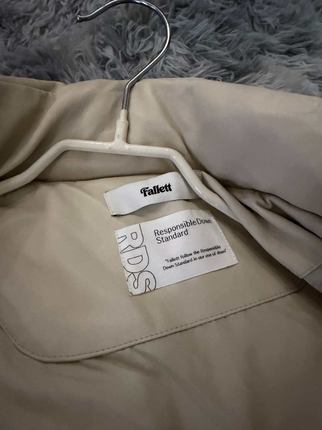 팔렛 Fallett 아이보리 xs 90 레더 패딩 상품이미지5