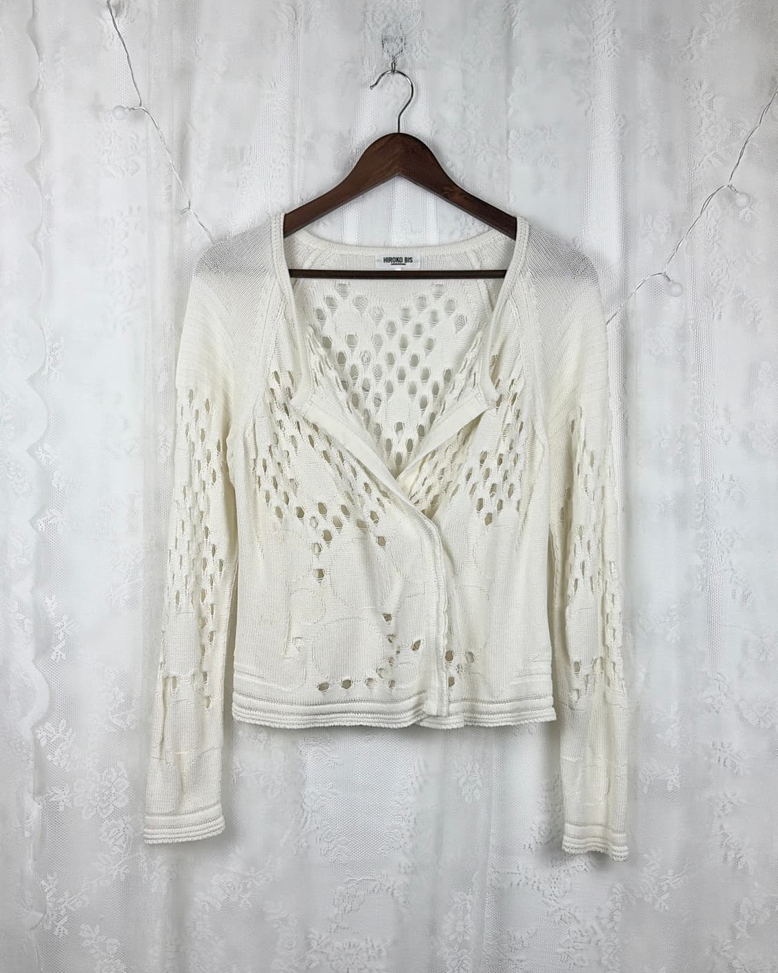 HIROKO BIS white crochet cardigan 상품이미지4