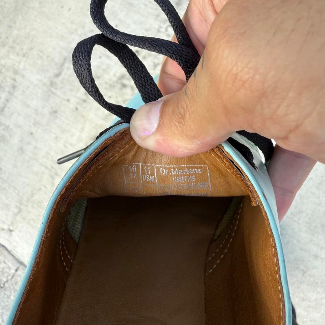 닥터마틴 x 슈프림 1461 3-아이 슈즈 아쿠아 블루 290 상품이미지6