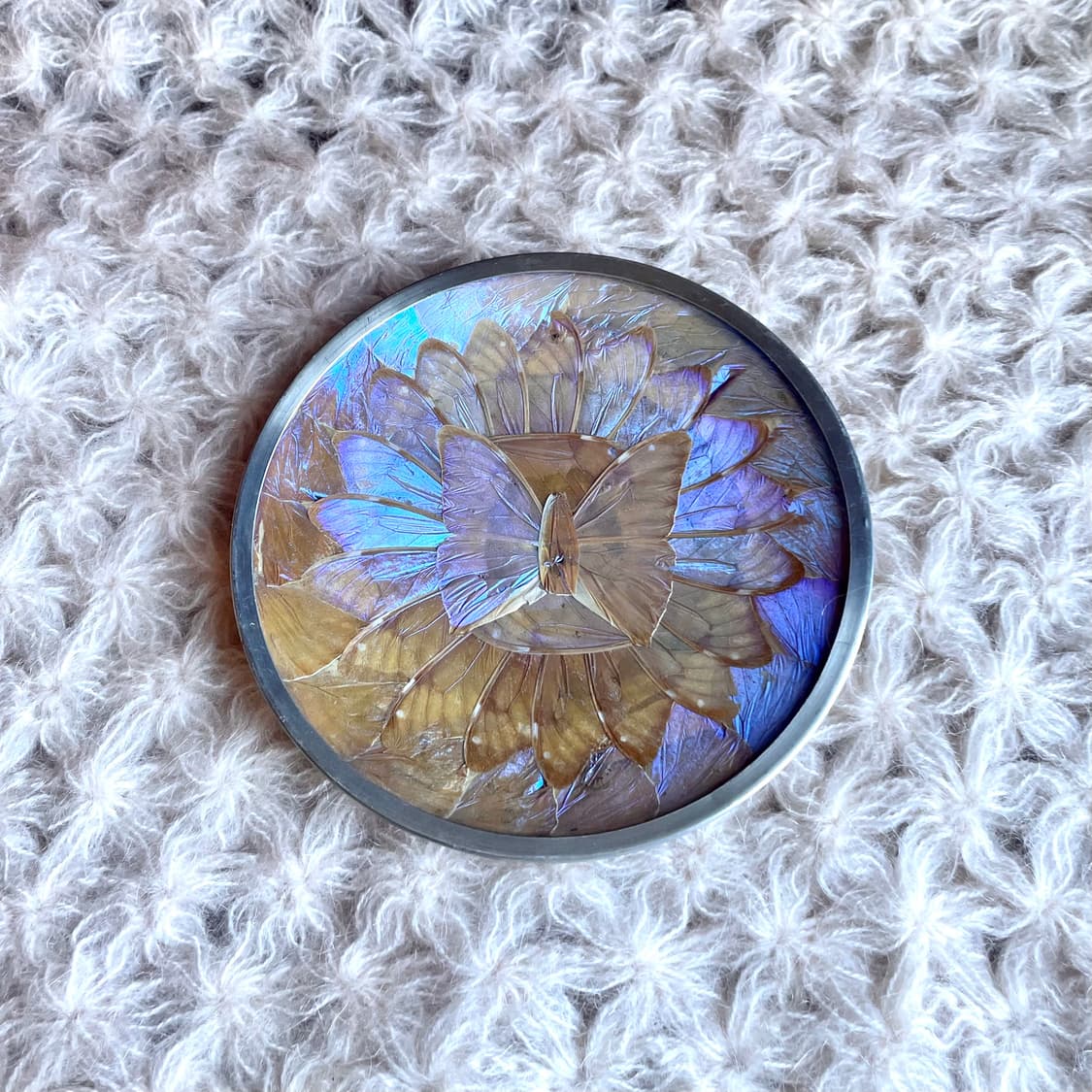 [mexican vintage] 빈티지 멕시코 모르포나비 주석 액자 접시 상품이미지5