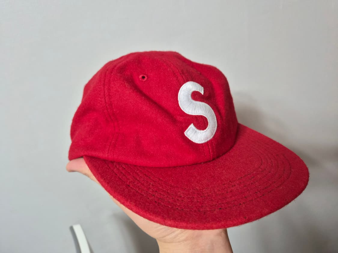 (3회착) 슈프림 울 S로고 캠프캡 상품이미지1