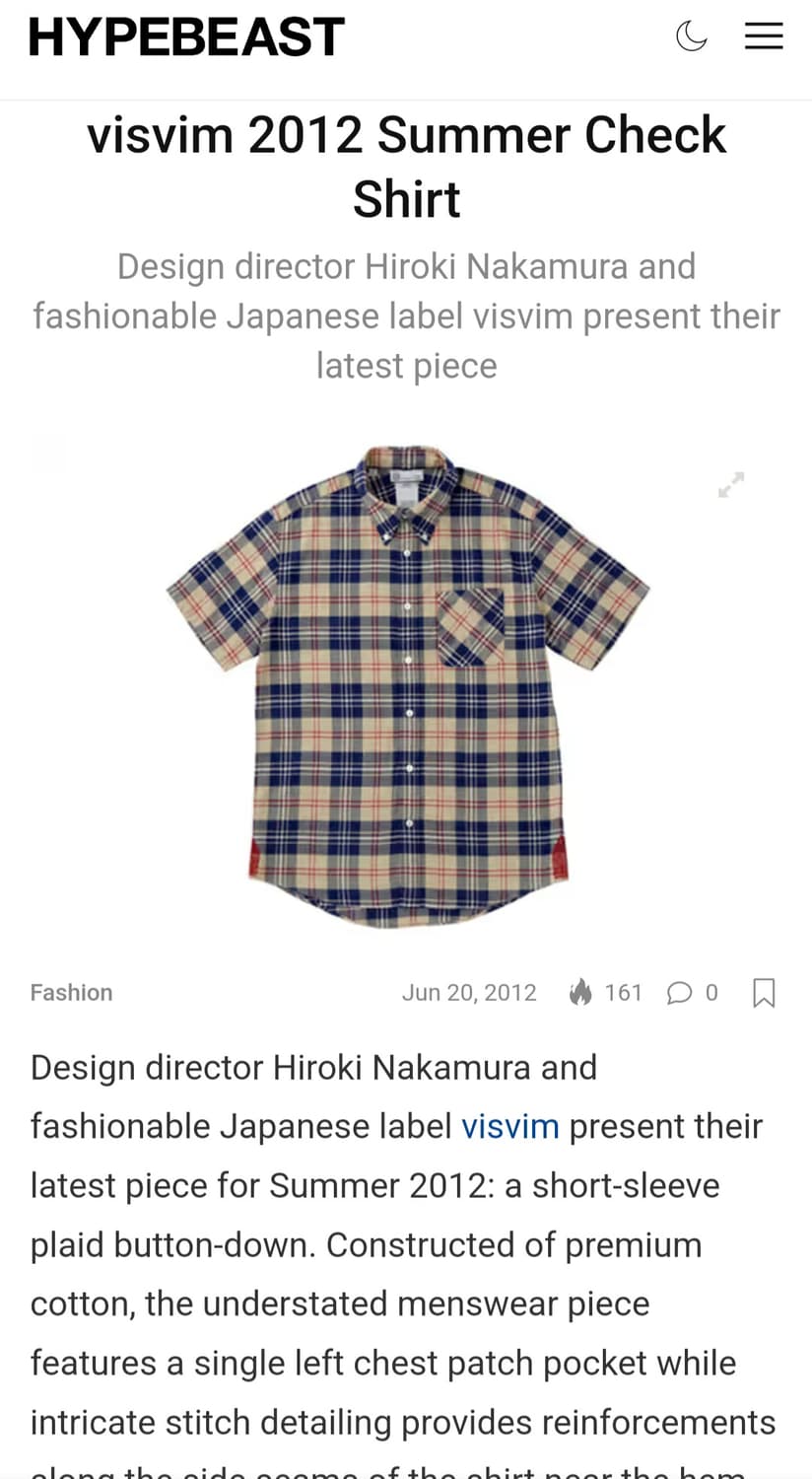 비즈빔 12ss 체크 셔츠 s/l 상품이미지2