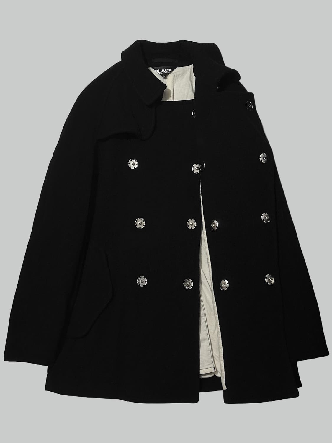 꼼데가르송 블랙 발마칸 코트 상품이미지1