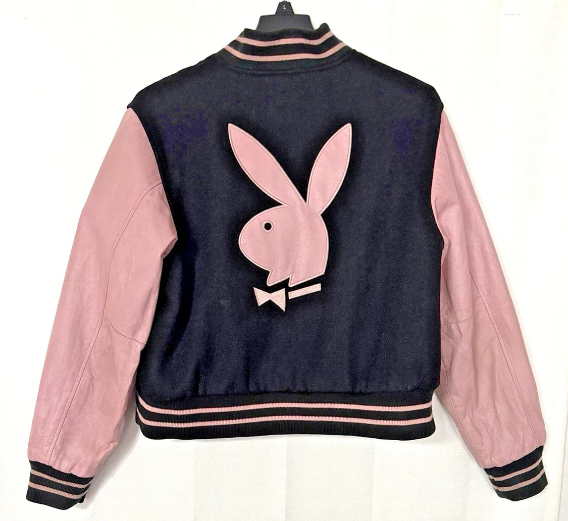 플레이보이 토끼 리버서블 가죽 바시티 자켓 상품이미지1