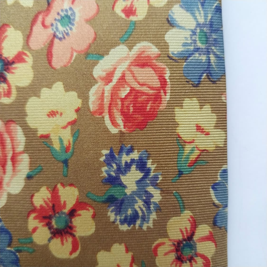 필아필 실크 브라운 플라워 패턴 넥타이 9.8cm A등급 K2312
 상품이미지10