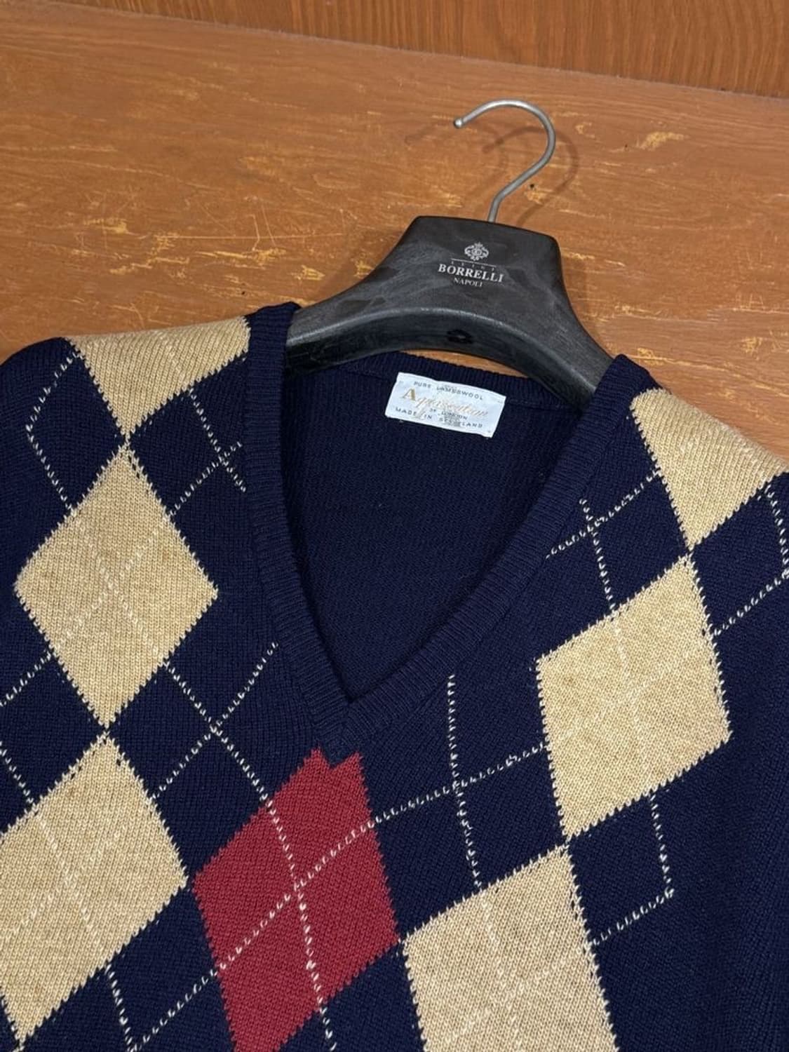 아쿠아스큐텀 아가일 니트 상품이미지6