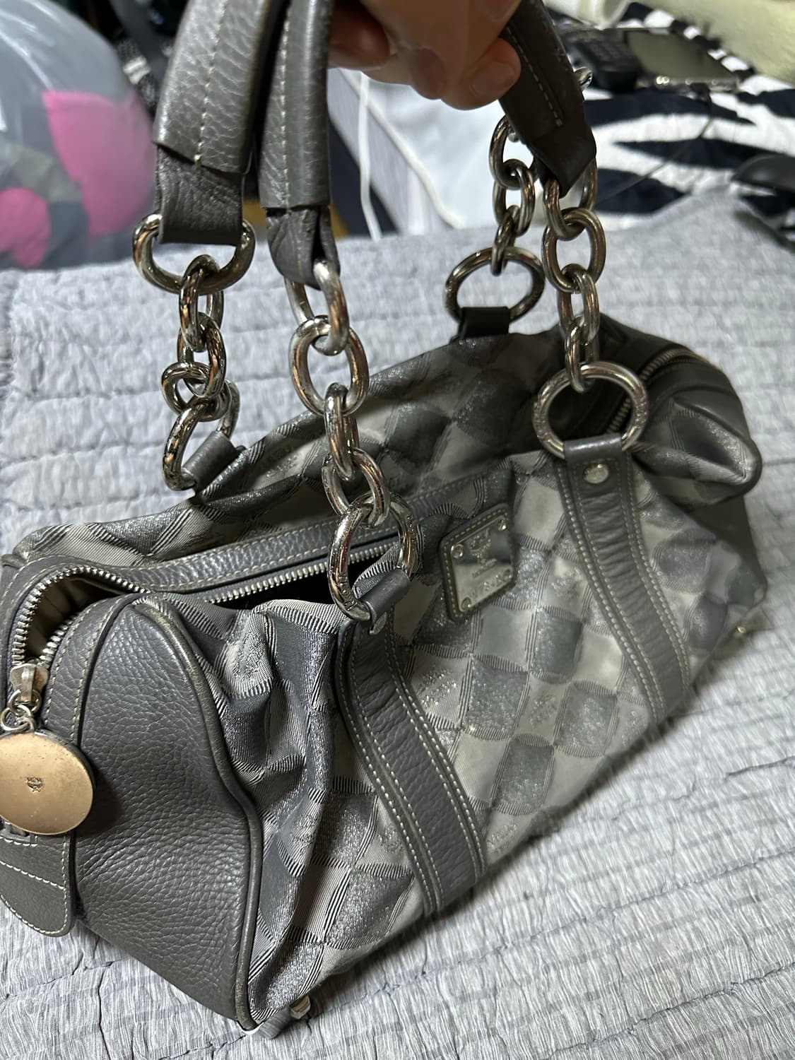 MCM 은장 체인 숄더백 토트백 상품이미지1