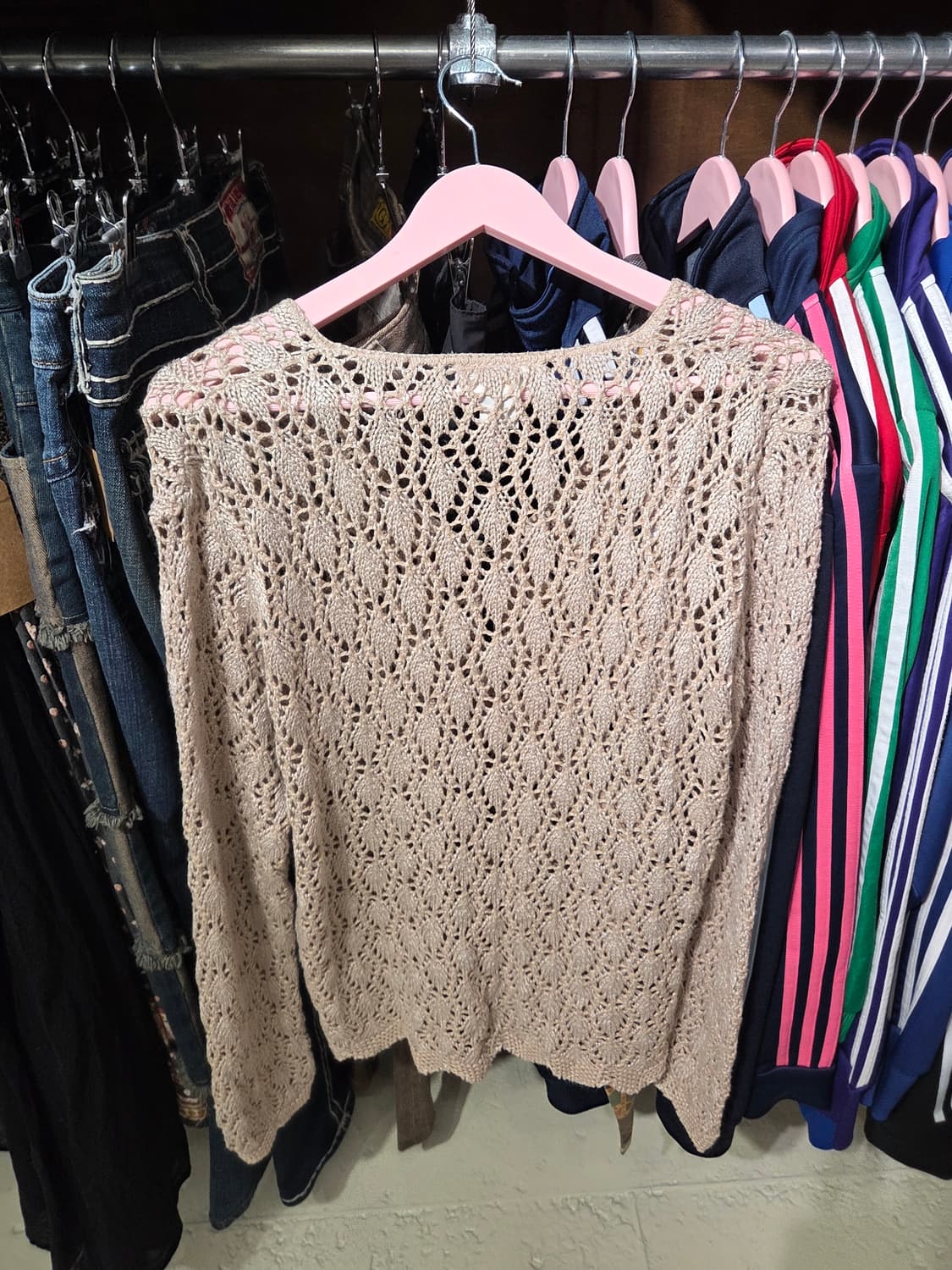 1990s USA yarnworks 원버튼 가디건 상품이미지5