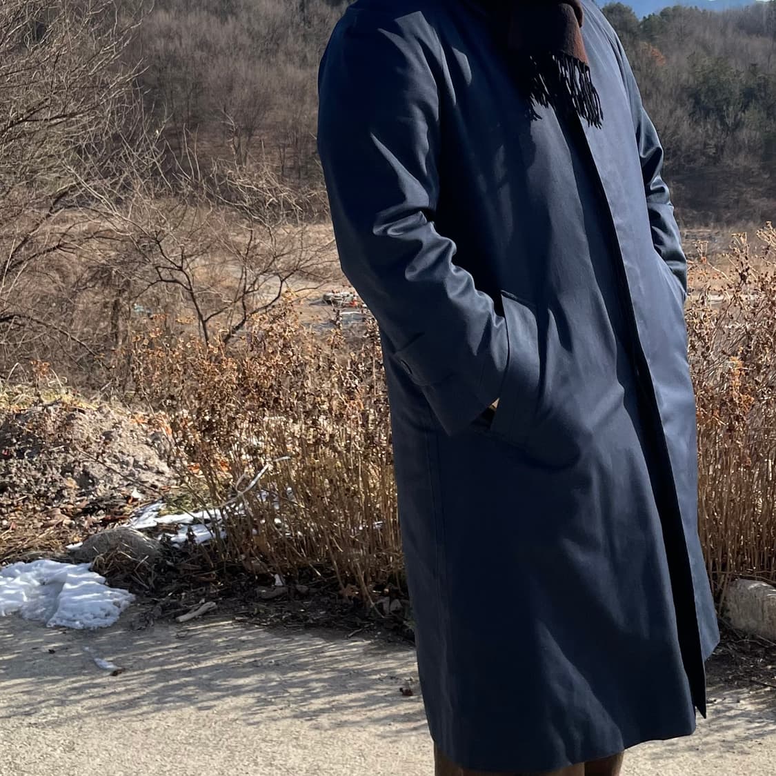 아쿠아스큐텀 잉글랜드 메이드 네이비 발마칸 코트 (울 라이너 포함) 상품이미지2