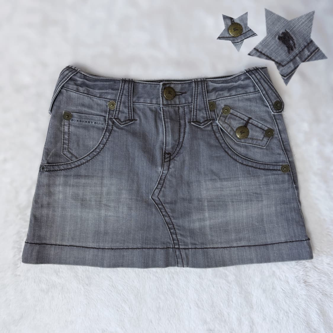 Burberry 버버리 블루라벨 히메갸루 오네갸루 데님 스커트 상품이미지1