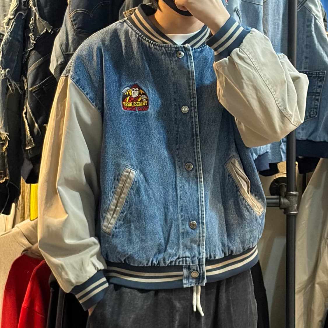 [NO.9] VTG 데님 바시티 자켓 상품이미지2
