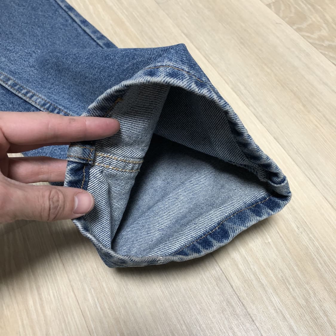 (31) 90's 리바이스 517 미국제 오렌지탭 부츠컷 연청 데님 상품이미지3