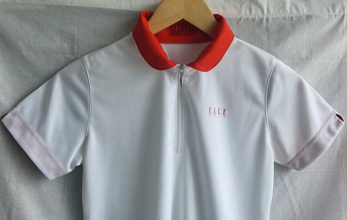 ELLE GOLF 엘르골프 여성 하프집업 반팔 카라티 M 기능성 폴리 상품이미지3