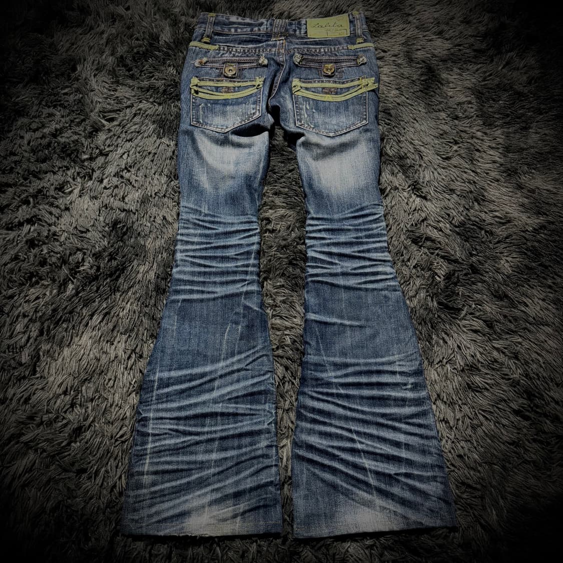 LOLITA JEANS 네온 파이핑 헤비 워싱 부츠컷 데님팬츠 상품이미지2