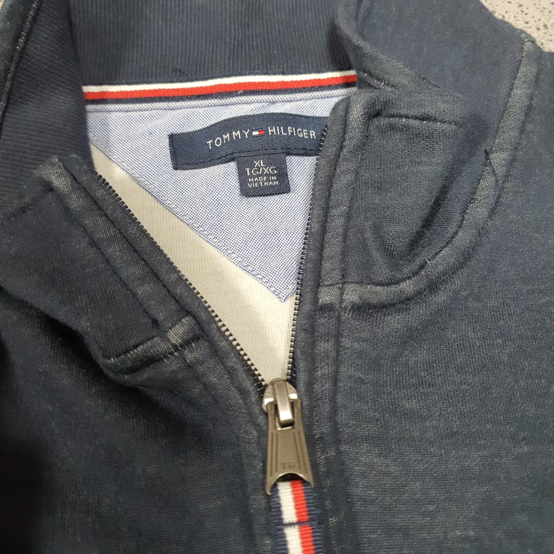 ✨ (바배) 타미 힐피거 네이비 반집업 롱슬리브 상품이미지3