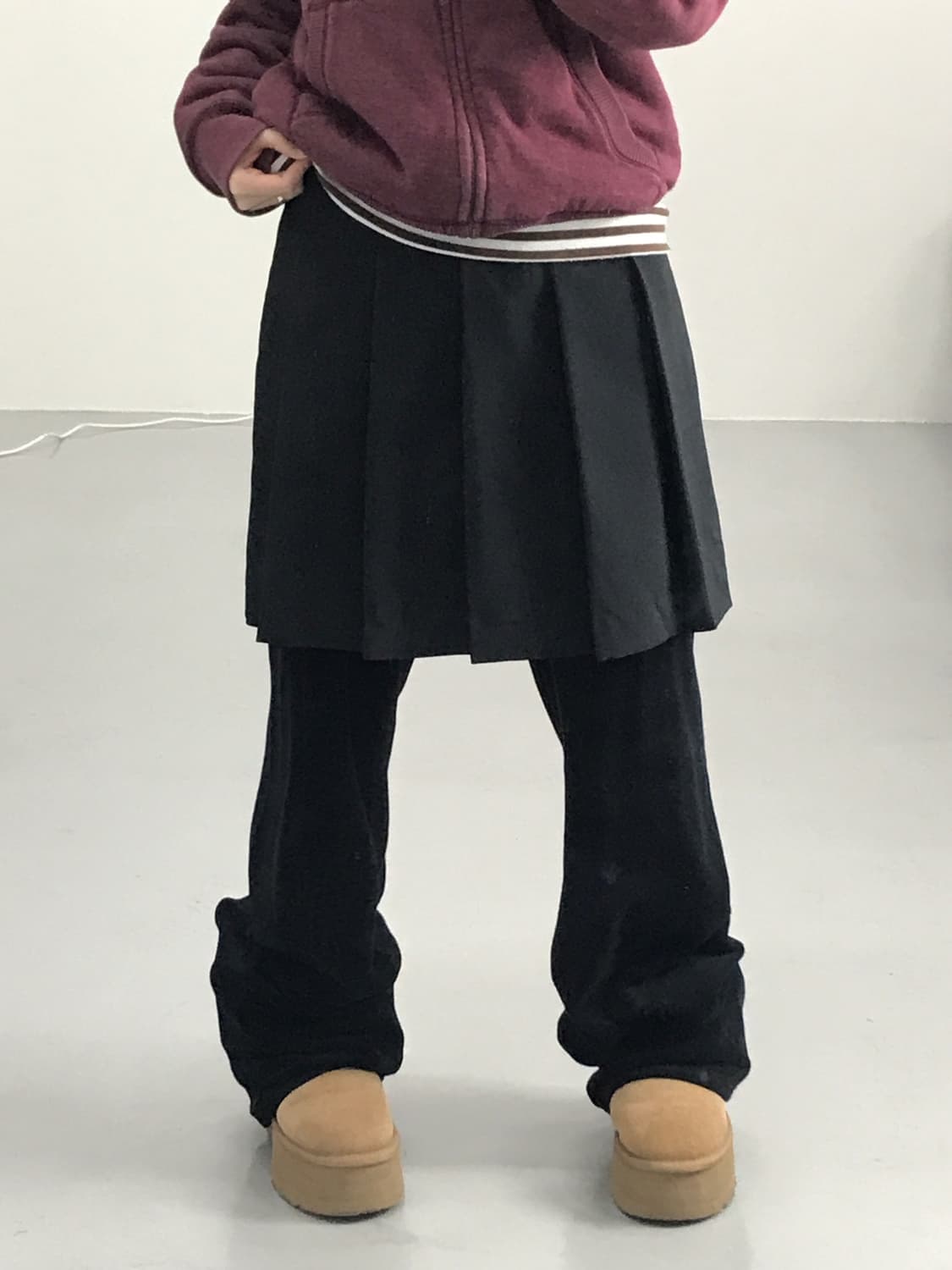 Jpn Black Midi Skirts 상품이미지1