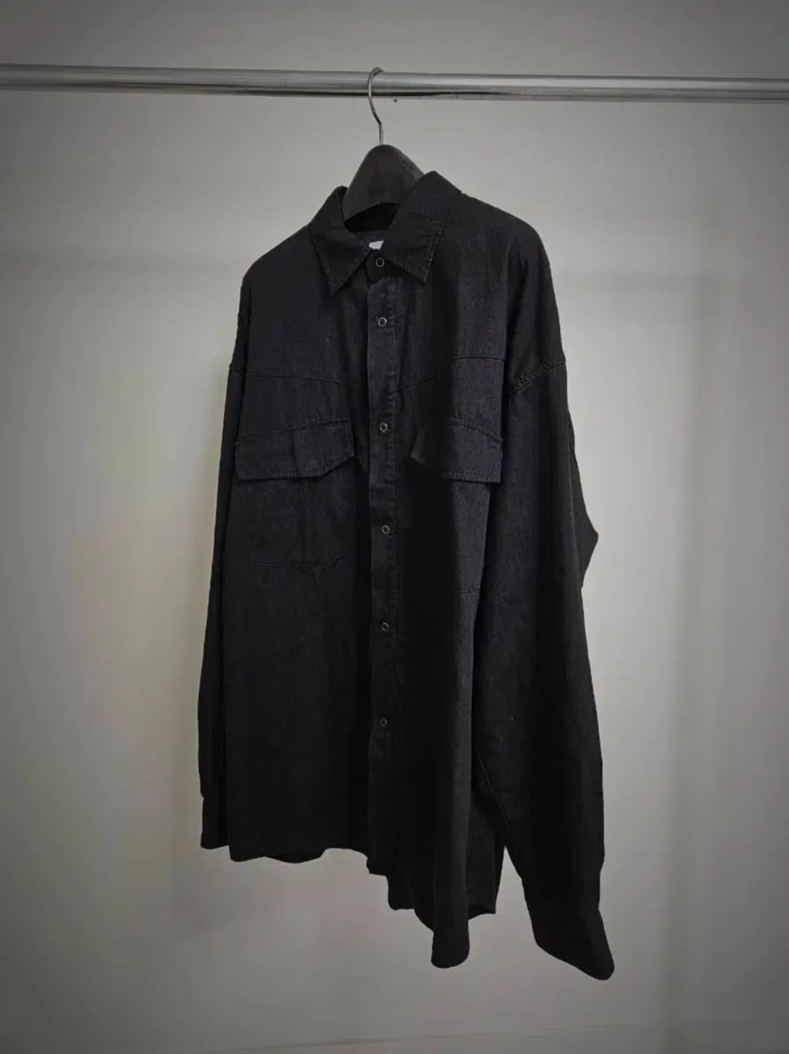 마카웨어 풀라이닝 오가닉 코튼 셔츠자켓 블랙 상품이미지1
