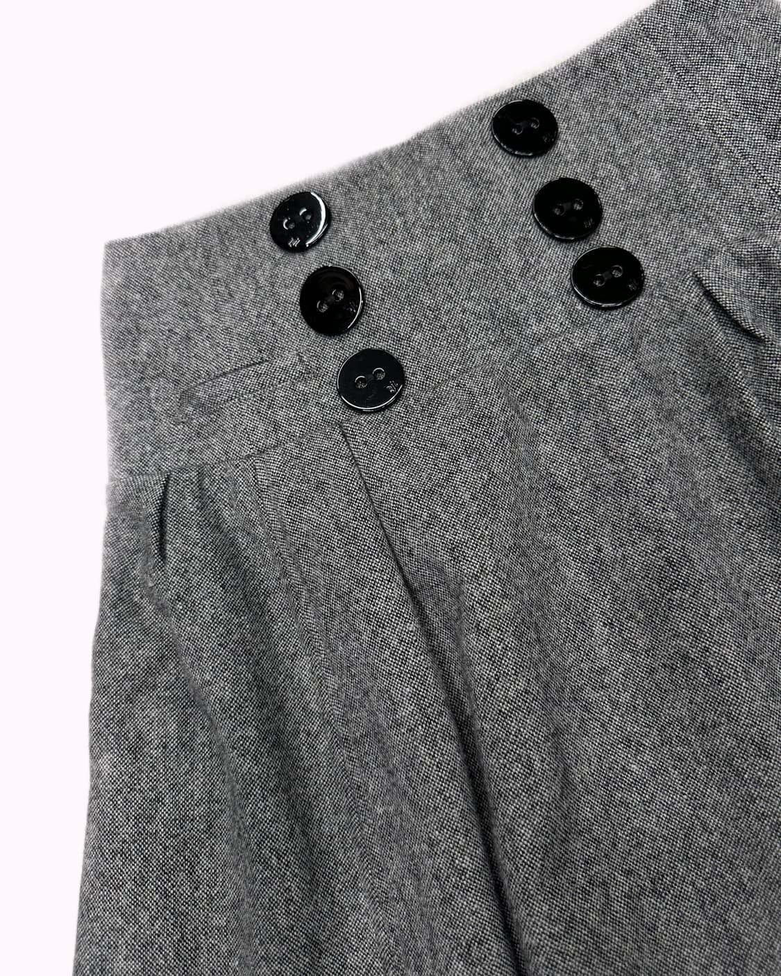 charcoal button detail skirt 상품이미지3