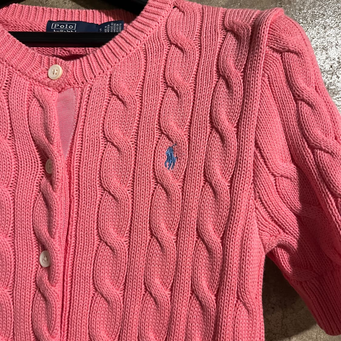 폴로랄프로렌 반팔 케이블 니트 가디건 상품이미지6