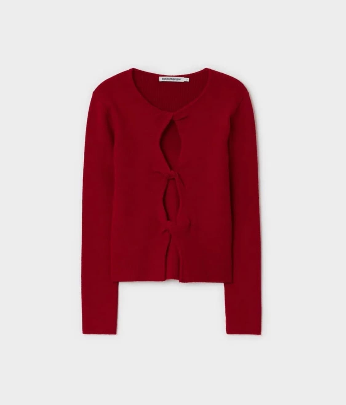 [새상품] 썬번프로젝트 트위스트니트 레드 상품이미지4