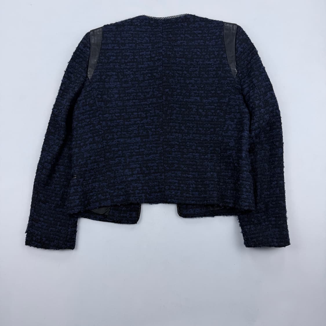 산드로 울 트위드 자켓 네이비 36 상품이미지5