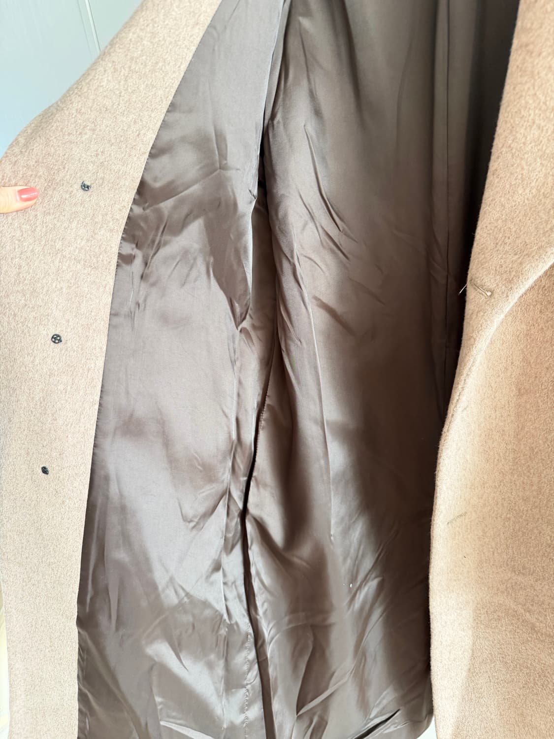 FILIFILO 울 100% 베이지 코트 M사이즈 상품이미지7