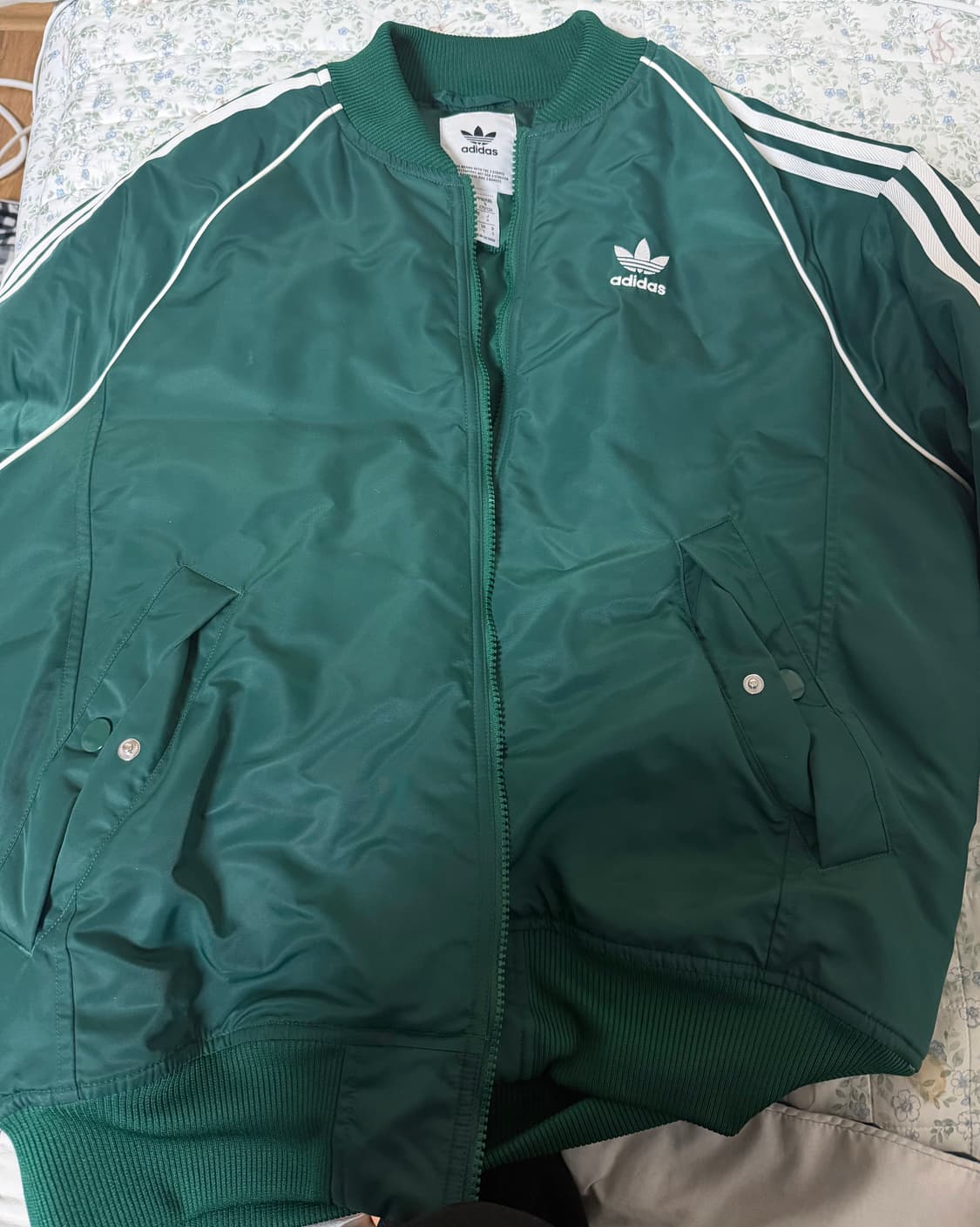 아디다스 프리미엄 컬리지에이트 자켓 그린 S 상품이미지1