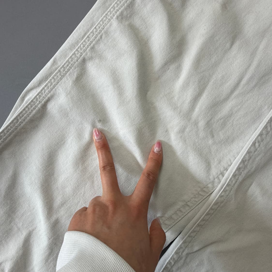 (33) lee 덩가리스 카펜더 아이보리 코튼팬츠 상품이미지2