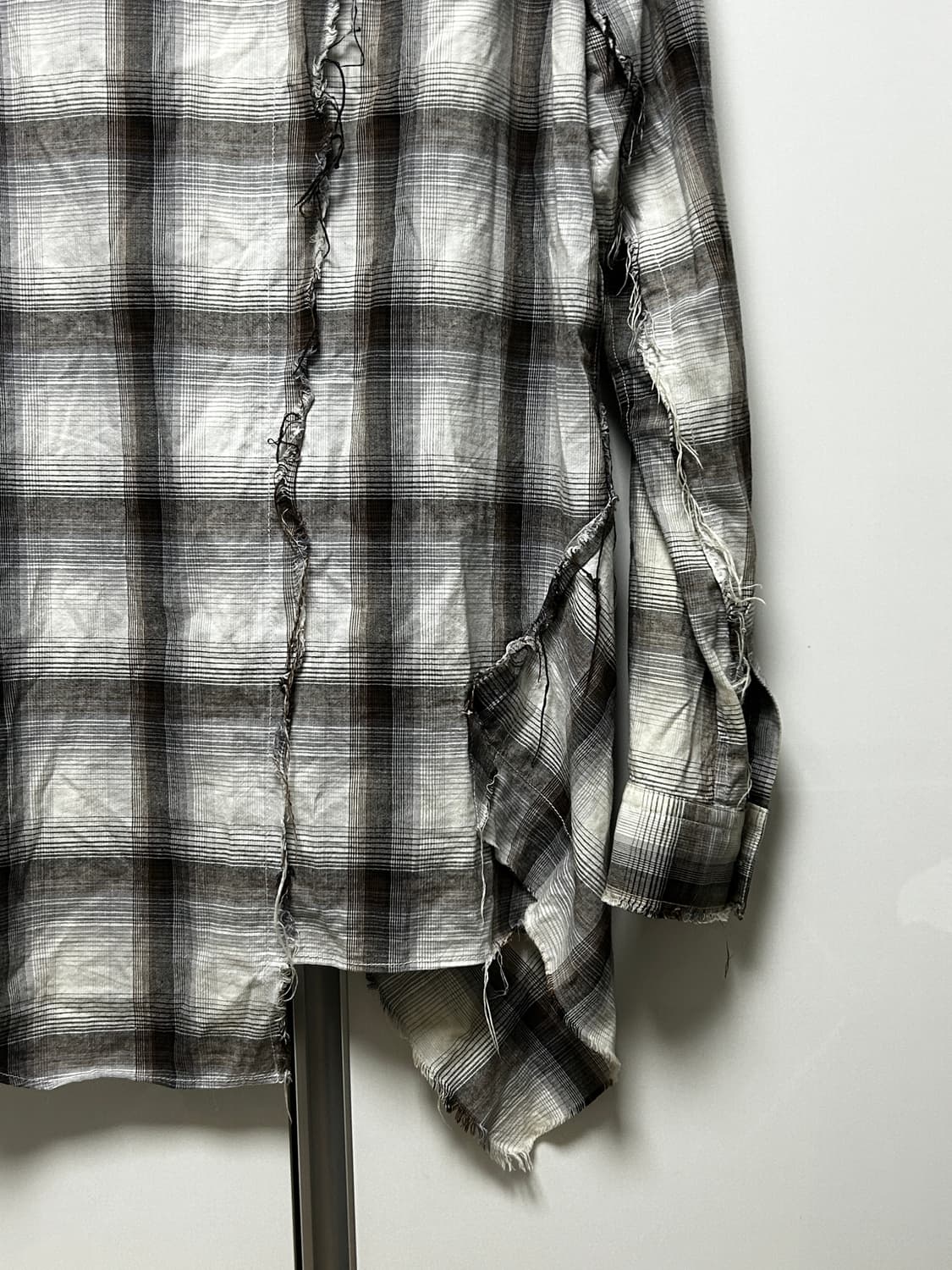 미하라 야스히로 Destroyed Check Shirt 상품이미지4