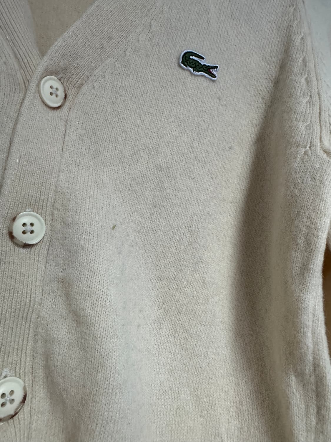 여성 정품 일본 라코스테 개나리 가디건 S 상품이미지6