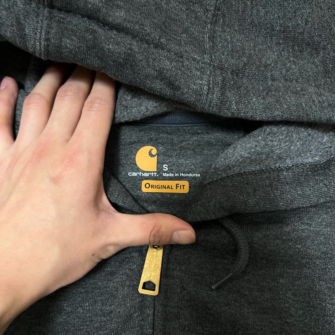 칼하트 WIP 써멀 후드집업 S/90  상품이미지5