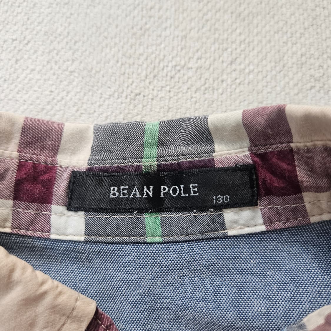 130 빈폴 키즈 체크 셔츠 (단추없음)0402Y 상품이미지6