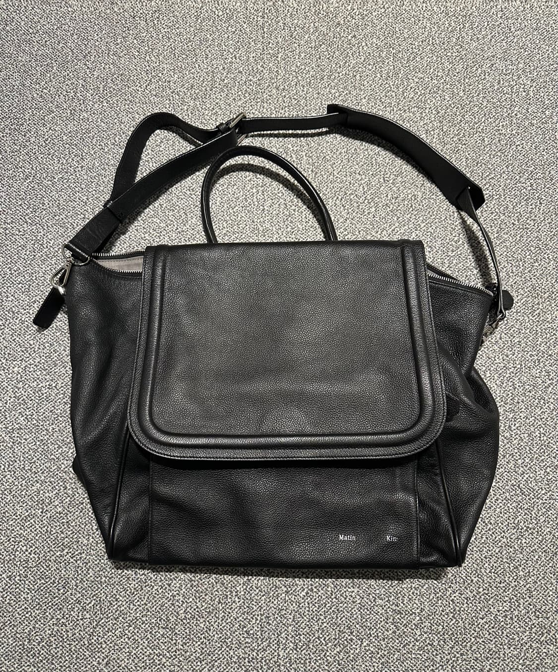 마뗑킴 소가죽 뉴 빅백 블랙 상품이미지1