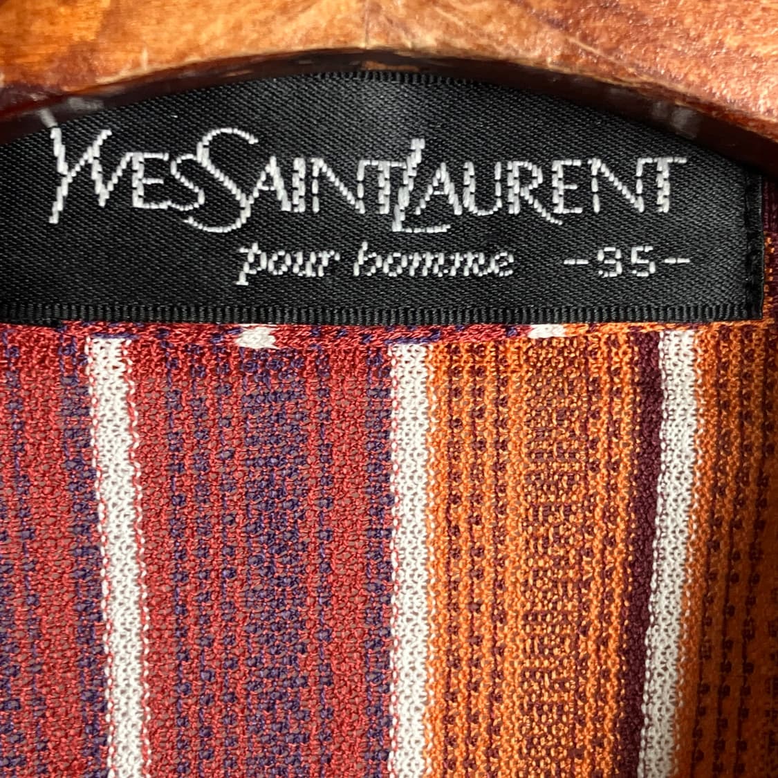 YSL 입생로랑 빈티지 스트라이프 반팔 폴로 셔츠 95 상품이미지4