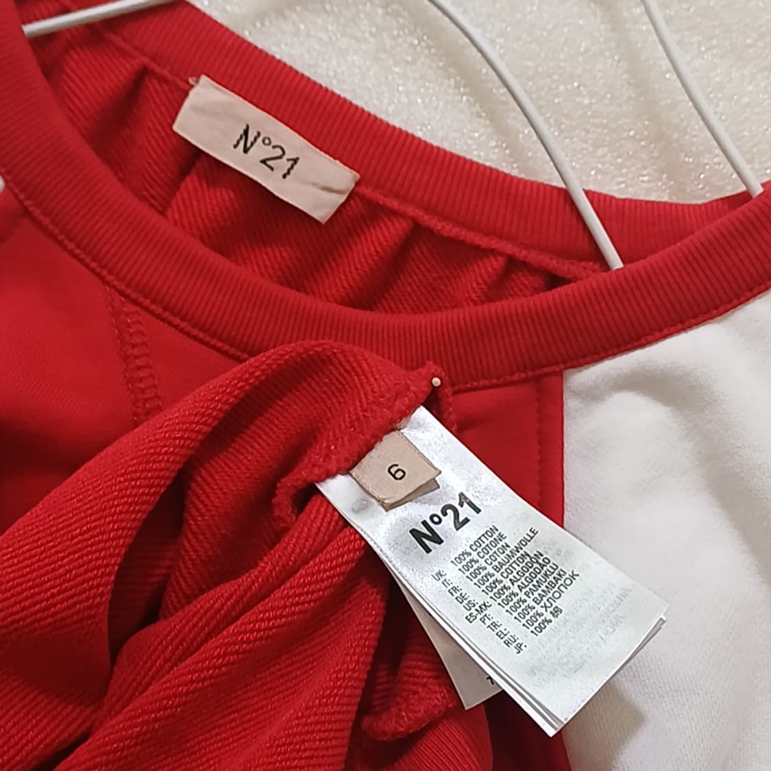 N21 키즈 봄 가을 셔링 맨투맨 라운드 티 여아 6Y 훌륭 사랑봉봉 상품이미지3