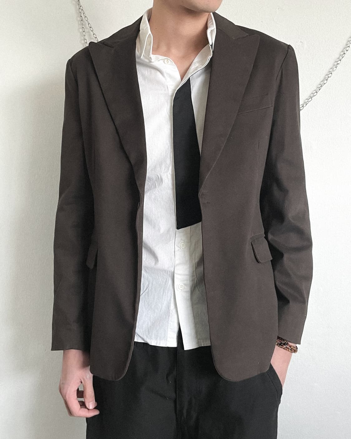 입생로랑 리브고슈 by 톰포드 04ss 히든버클 블레이져 상품이미지3