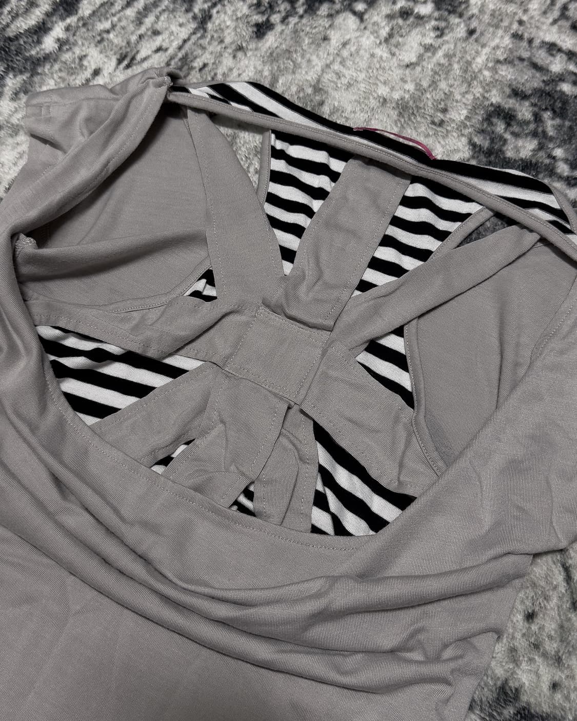 {Chu XXX} Back Stripe Layered Top 상품이미지7